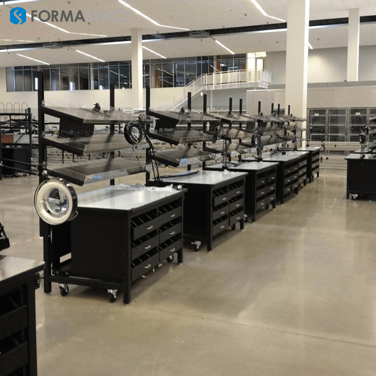 ergonomic workbenches for pharmaceutical facility