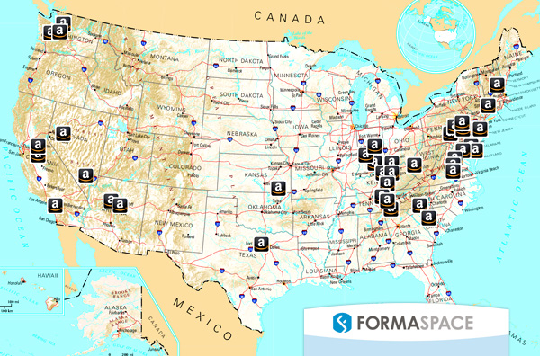 Amazon S Amazing Fulfillment Warehouse Strategy   Formaspace Amazon Warehouse Locations 