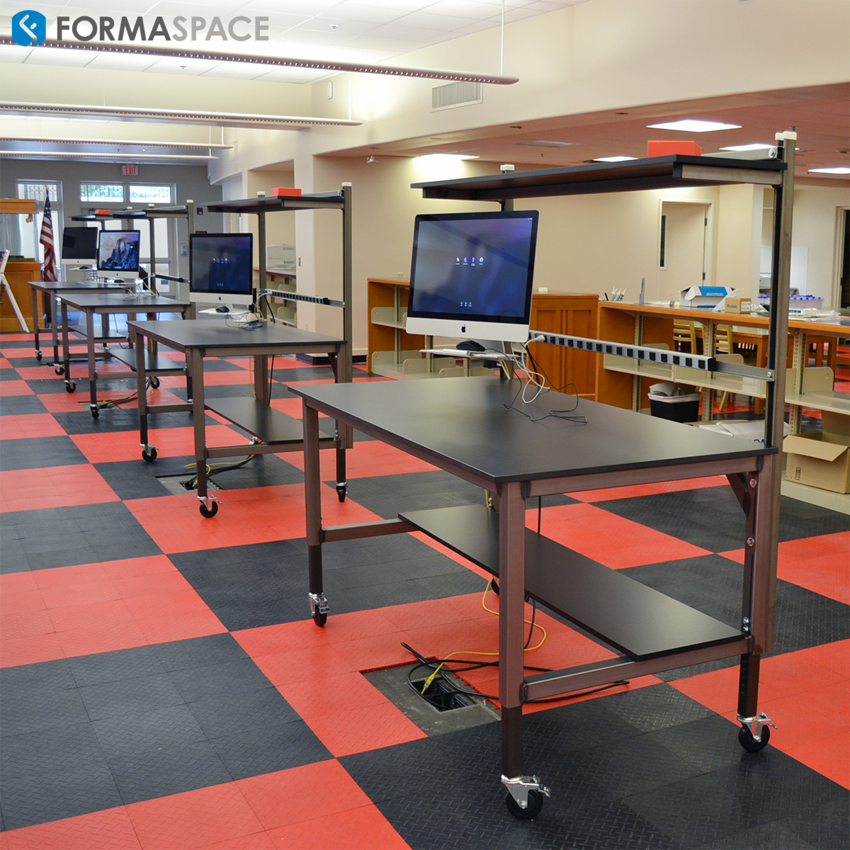 makerspace prep school workbenches