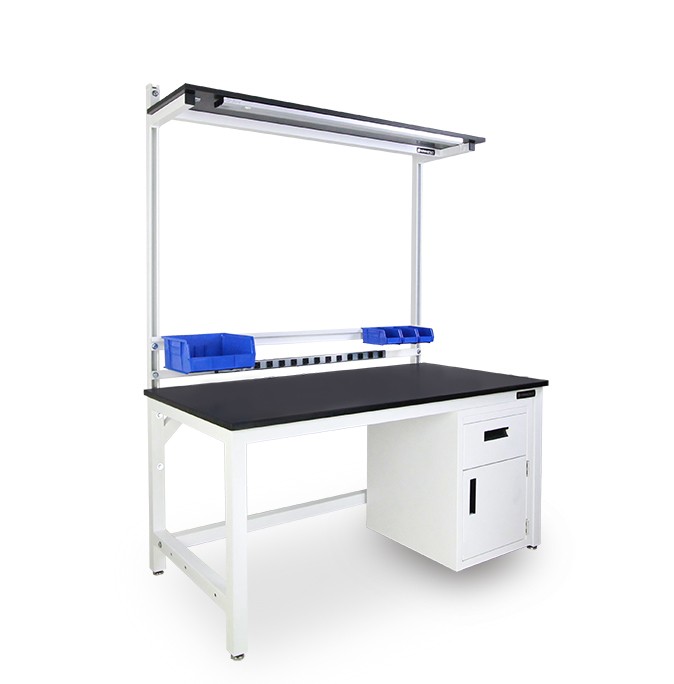 workbench with black epoxy