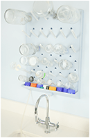 lab casework peg board mosaic image