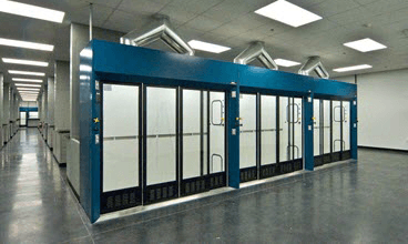 wet lab floor mounted laminar flow fume hood