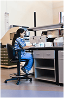 sample processing mosaic laboratory chair