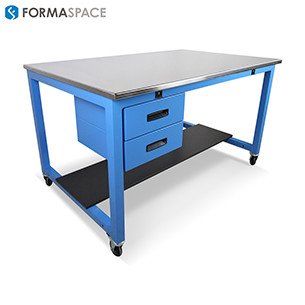 stainless steel top workbench with drawers