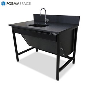 chemical resistant basix workbench with epoxy sink