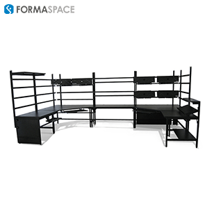 u shaped data entry workstation