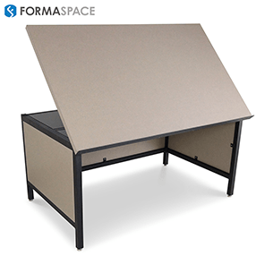 education drafting table with privacy panels