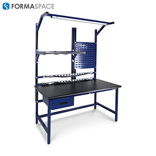 tech workbench with louvre panel