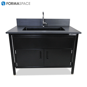 lab sink with lower cabinet