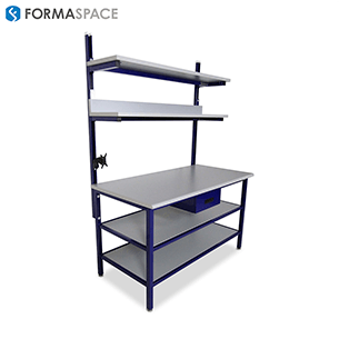 tech lab benchmarx with lower shelves