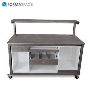 healthcare facility with laminate cabinets