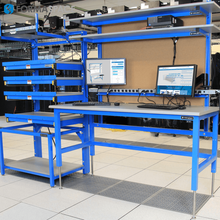 Tech Lab Workstation With Server Racks Formaspace 3405