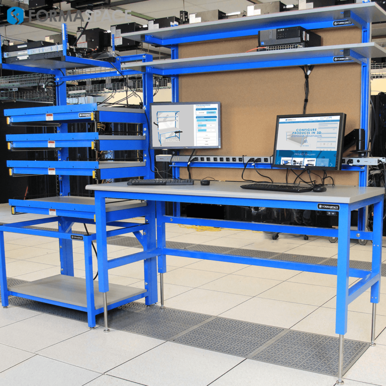 Tech Lab Workstation with Server Racks Formaspace