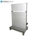 pegboard cart on casters