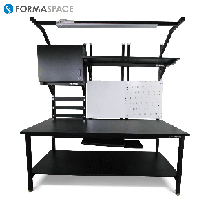clean room mobile benchmarx with upper and lower storage