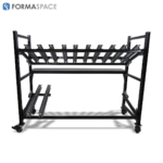 Mobile Flow Rack with Unloading Rails