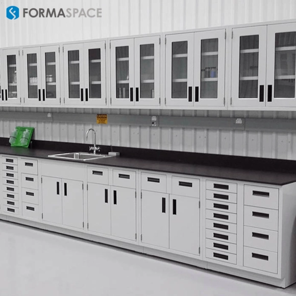 oil and gas testing laboratory casework installation