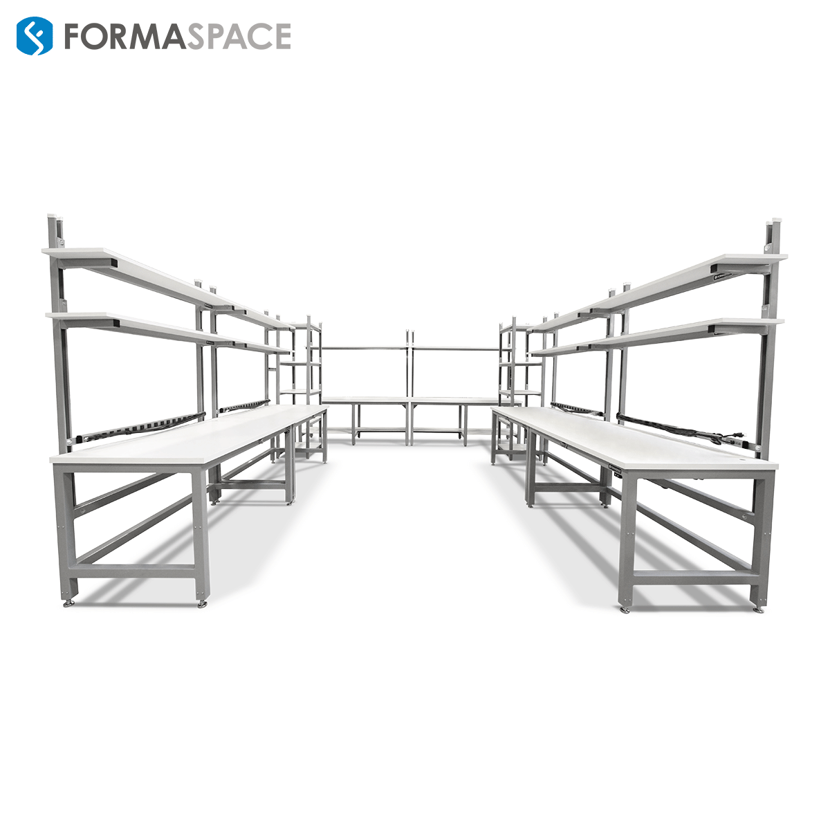 tech company lab workbenches