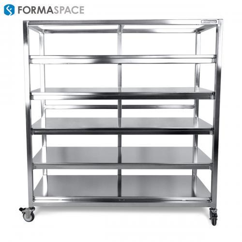 stainless steel fixed shelving system