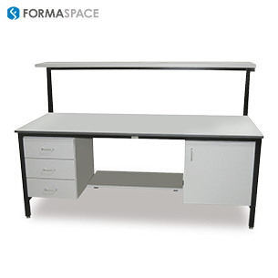 fixed casework with mobile cart