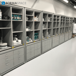 storage wall for lab instrument producer