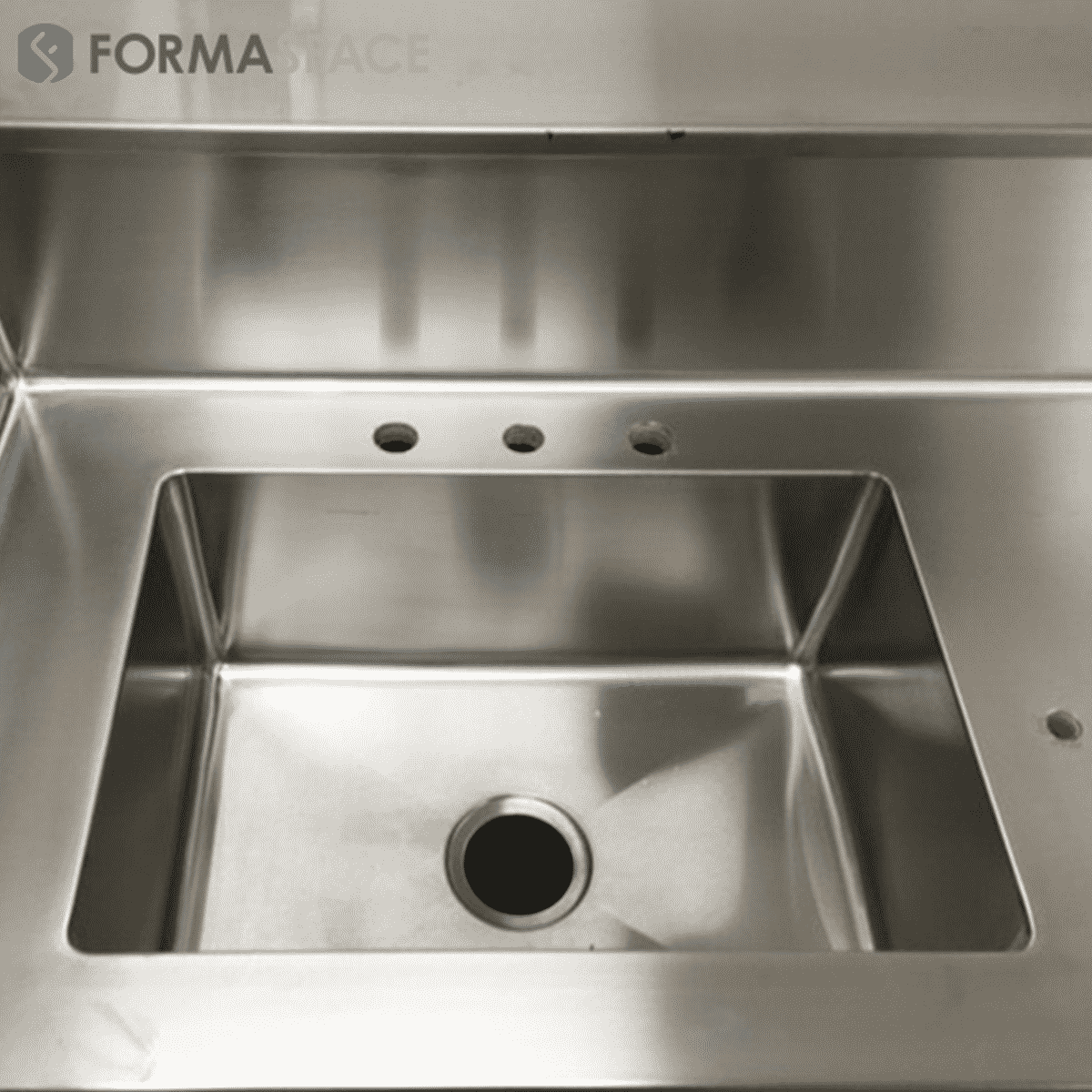 stainless steel sink and countertop