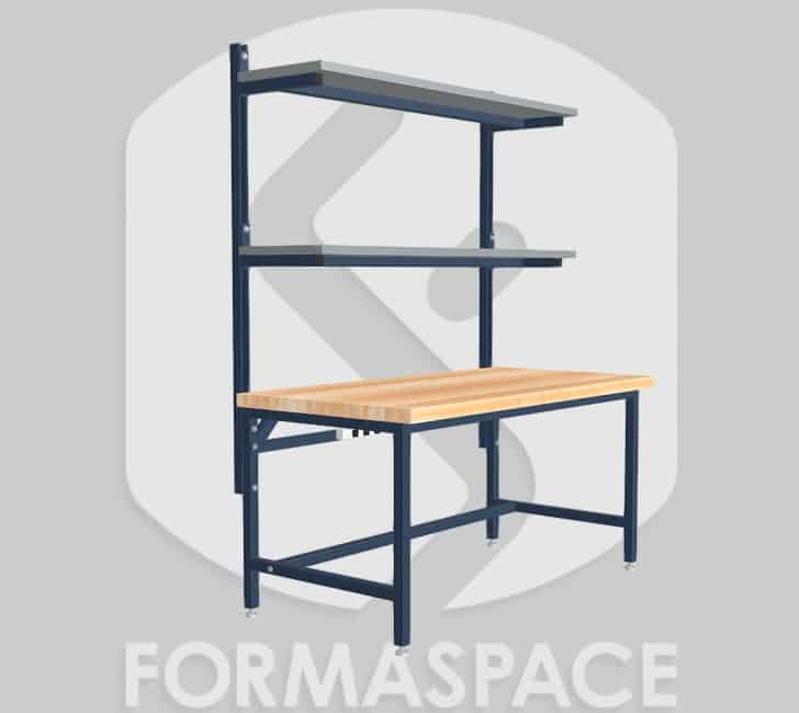 smartship desk with upper shelves