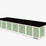 Large RGX laboratory storage island
