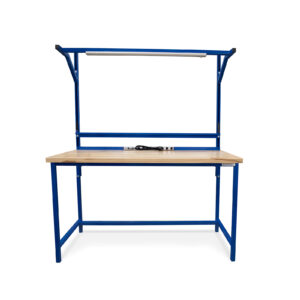benchmarx maple top workbench with overhead light featured