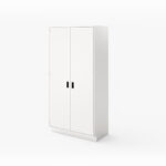 Tall laboratory storage cabinet with double doors