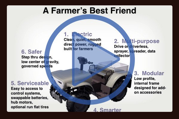 Rogue Rovers CEO Melissa Brandao makes an investor pitch for the FarmDogg electric all terrain vehicle. The vehicle is quieter and safer, and it promises to help farms manage their crops with built-in data collecting sensors using their DoggBone farm management software. Video opens in a new window. Rogue Rovers CEO Melissa Brandao makes an investor pitch for the FarmDogg electric all terrain vehicle. The vehicle is quieter and safer, and it promises to help farms manage their crops with built-in data collecting sensors using their DoggBone farm management software. Video opens in a new window.