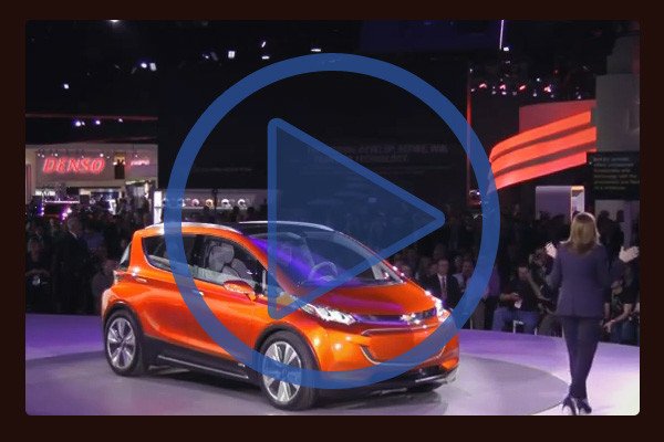 General Motors CEO Mary Barra has introduced the Chevrolet Bolt at the Detroit Auto Show.