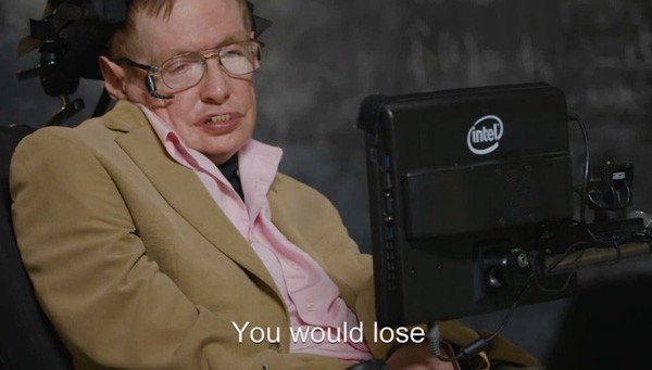 Nobel prize-winning scientist Stephen Hawking predicts the outcome of battle between a robot and John Oliver, host of the comedy news program “Last Week Tonight” Nobel prize-winning scientist Stephen Hawking predicts the outcome of battle between a robot and John Oliver, host of the comedy news program “Last Week Tonight”